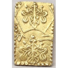 JAPAN 1856-1860 . TWO 2 BU BAN KIN . GOLD COIN